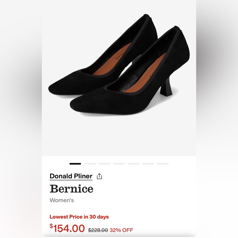 Donald J. Pliner Bernice Women's Black Suede Heels